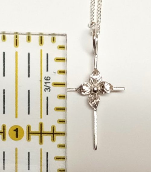 Judy Larson's Small Embellished Classic Cross - , Metalwork, Dapping, Dapping Jewelry, Tumbling, Tumble, Tumbling Jewelry, Butane Torch, Soldering, Solder, add chain